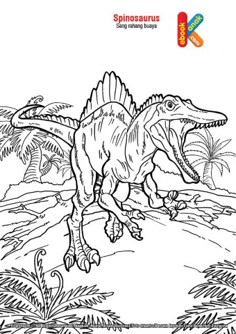 Detail Mewarnai Dinosaurus Spinosaurus Nomer 13