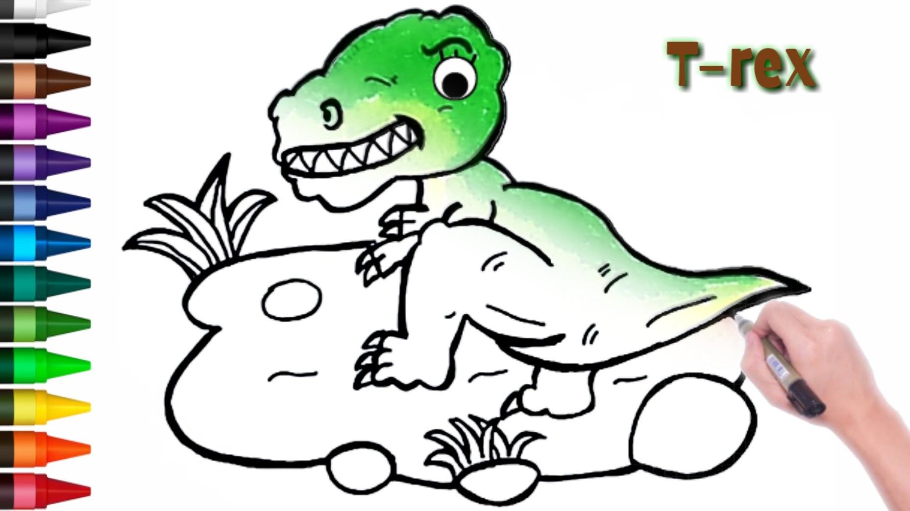 Detail Mewarnai Dinosaurus T Rex Nomer 33