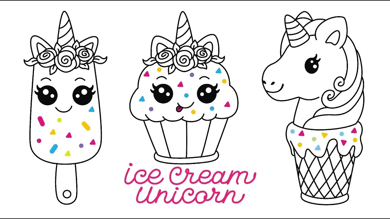 Mewarnai Es Krim Unicorn - 57+ Koleksi Gambar