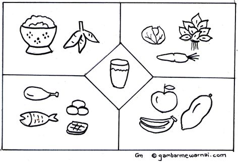 Detail Mewarnai Gambar 4 Sehat 5 Sempurna Nomer 18