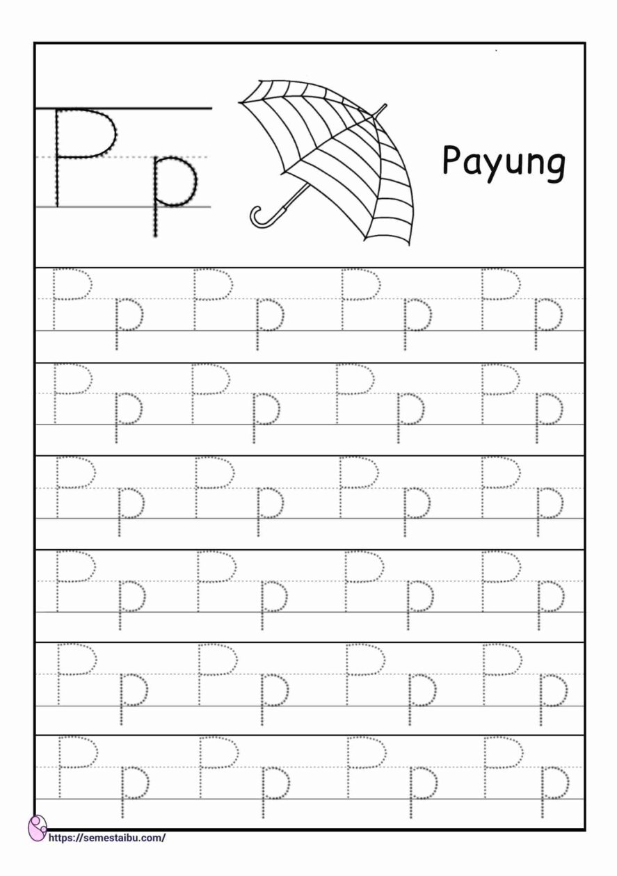 Detail Mewarnai Gambar Abjad Payung Nomer 15