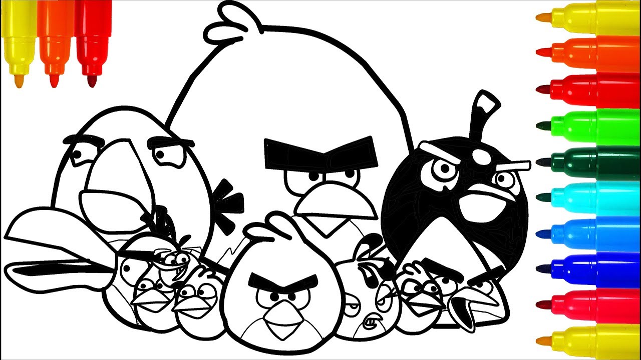 Detail Mewarnai Gambar Angry Bird Nomer 14