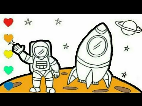 Detail Mewarnai Gambar Astronot Nomer 8