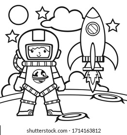 Detail Mewarnai Gambar Astronot Nomer 10