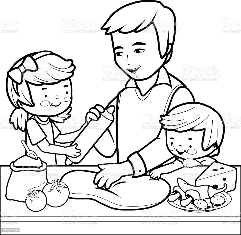 Detail Mewarnai Gambar Ayah Nomer 19
