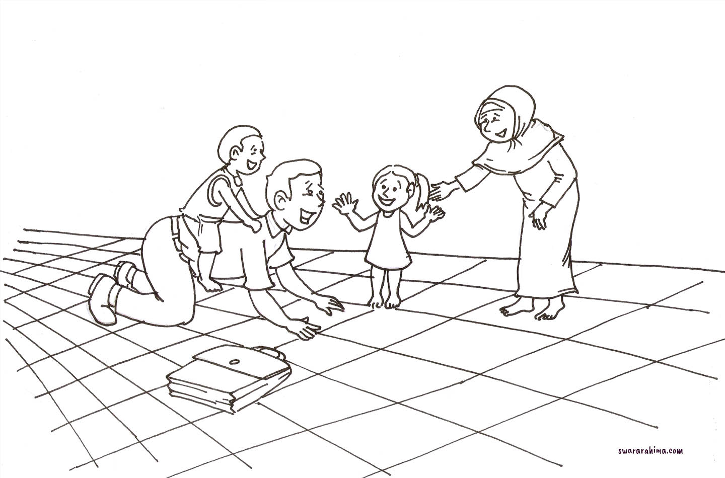 Detail Mewarnai Gambar Ayah Nomer 24