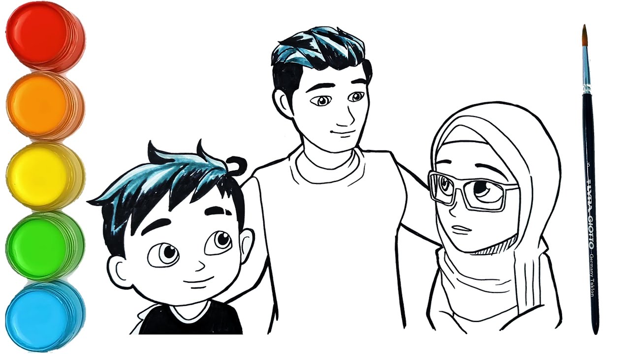 Detail Mewarnai Gambar Ayah Nomer 27