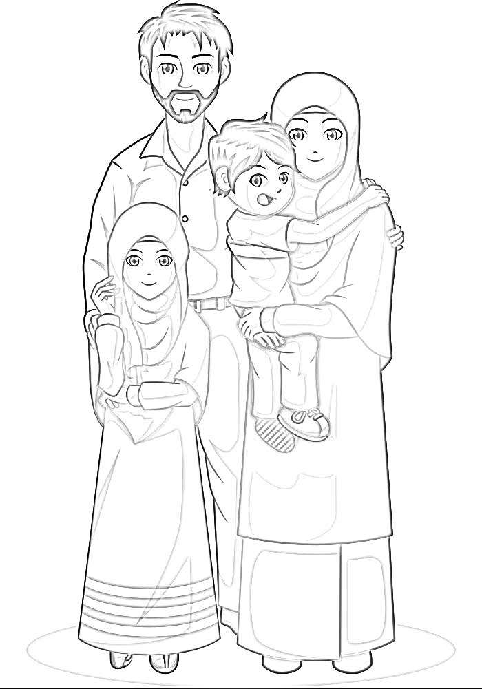 Detail Mewarnai Gambar Ayah Dan Ibu Nomer 25