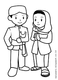 Detail Mewarnai Gambar Baju Muslim Nomer 13