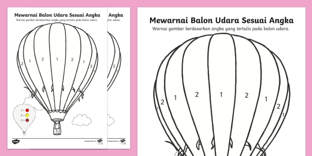 Detail Mewarnai Gambar Balon Nomer 32