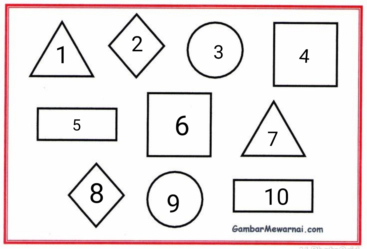 Detail Mewarnai Gambar Bangun Datar Nomer 20