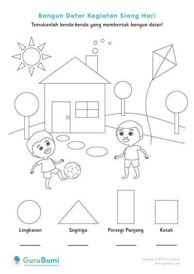 Detail Mewarnai Gambar Bangun Datar Nomer 4