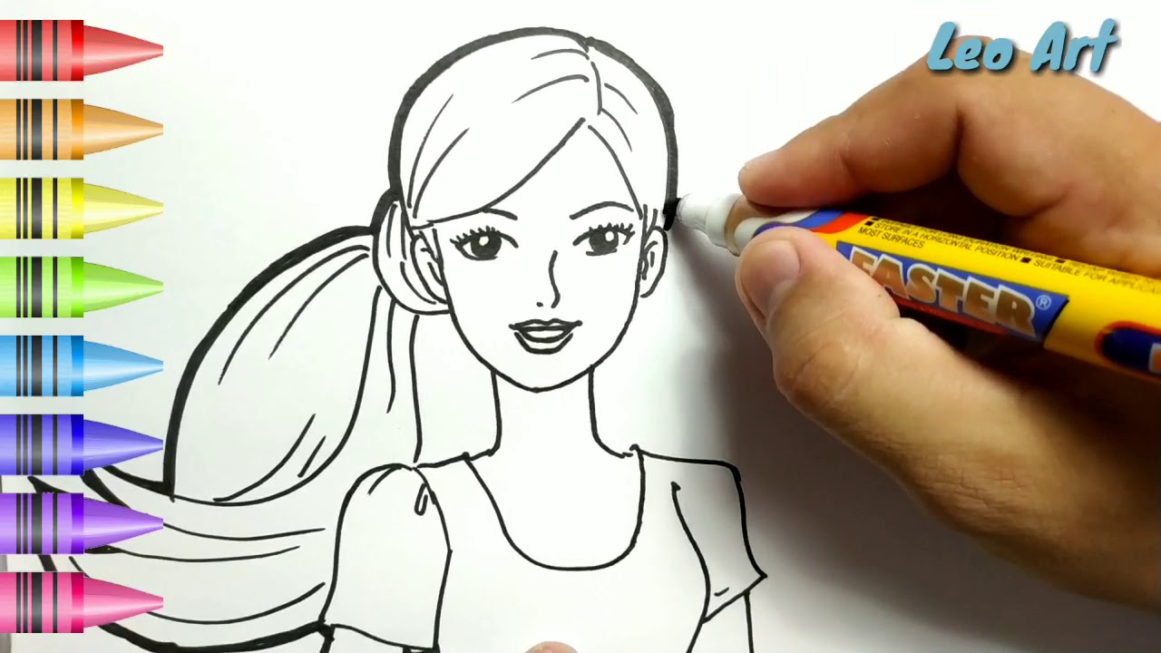 Detail Mewarnai Gambar Barbie Cantik Nomer 21