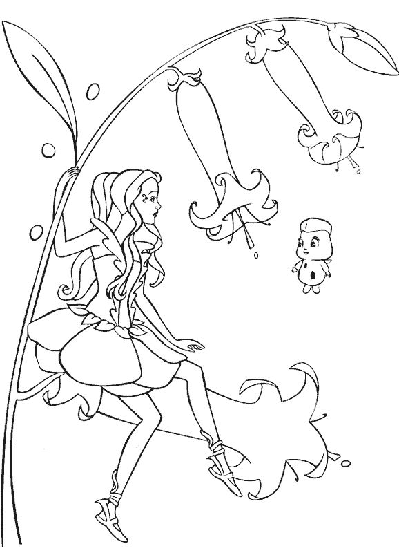 Detail Mewarnai Gambar Barbie Fairytopia Nomer 3