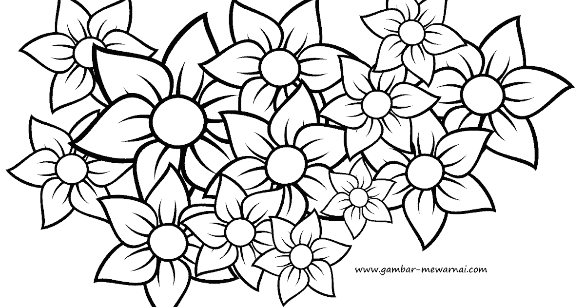 Detail Mewarnai Gambar Batik Bunga Nomer 7