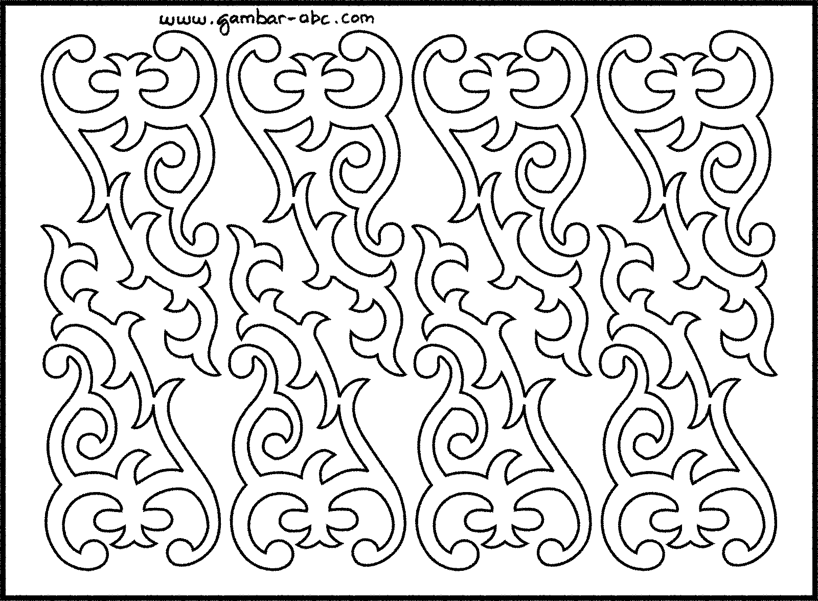 Detail Mewarnai Gambar Batik Sederhana Nomer 12
