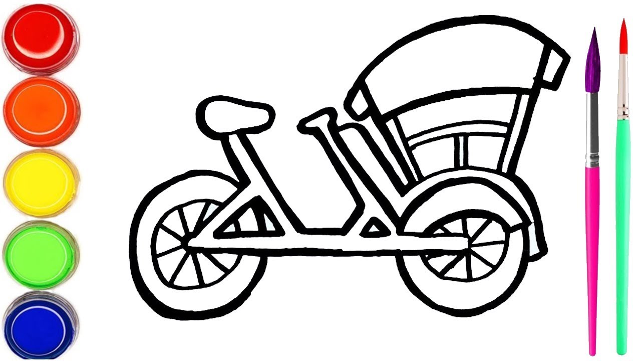 Detail Mewarnai Gambar Becak Nomer 3