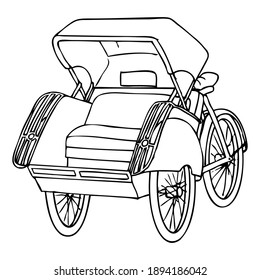 Detail Mewarnai Gambar Becak Nomer 5