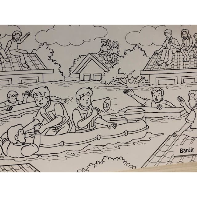 Detail Mewarnai Gambar Bencana Alam Banjir Nomer 11