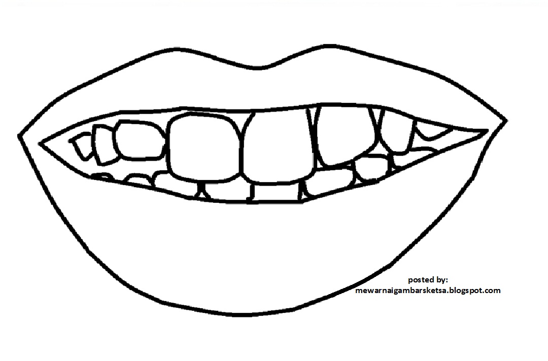 Detail Mewarnai Gambar Bibir Nomer 14