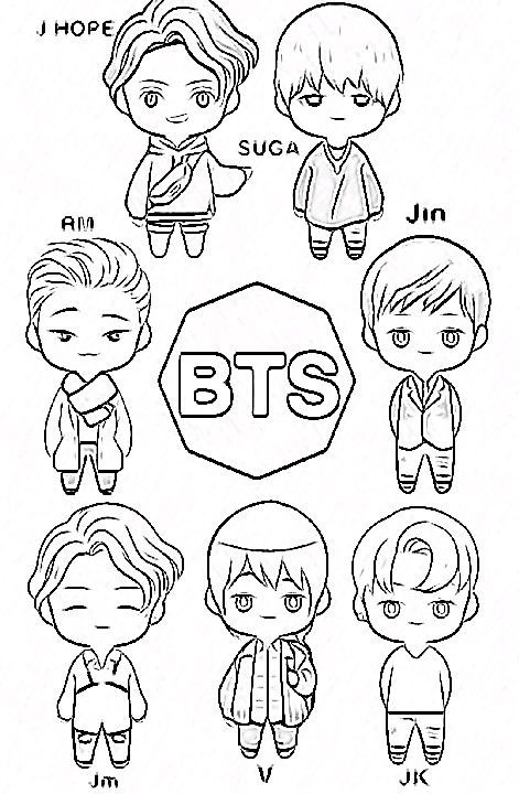 Mewarnai Gambar Bts - KibrisPDR