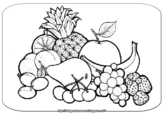 Detail Mewarnai Gambar Buah Buahan Nomer 4