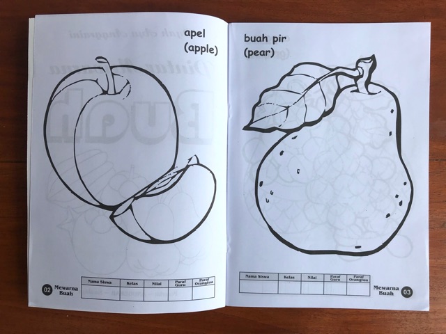 Detail Mewarnai Gambar Buah Pear Nomer 29