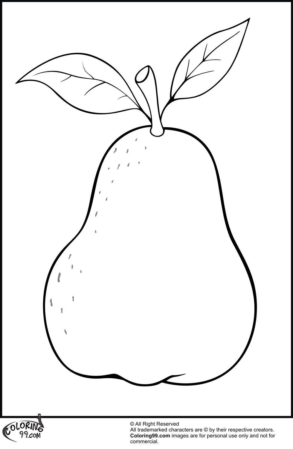 Detail Mewarnai Gambar Buah Pear Nomer 4