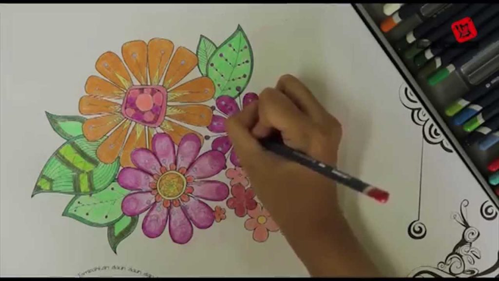 Detail Mewarnai Gambar Bunga Dengan Gradasi Nomer 19