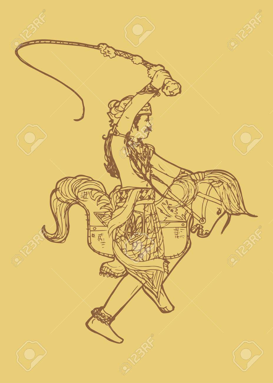 Detail Kuda Lumping Vector Nomer 11