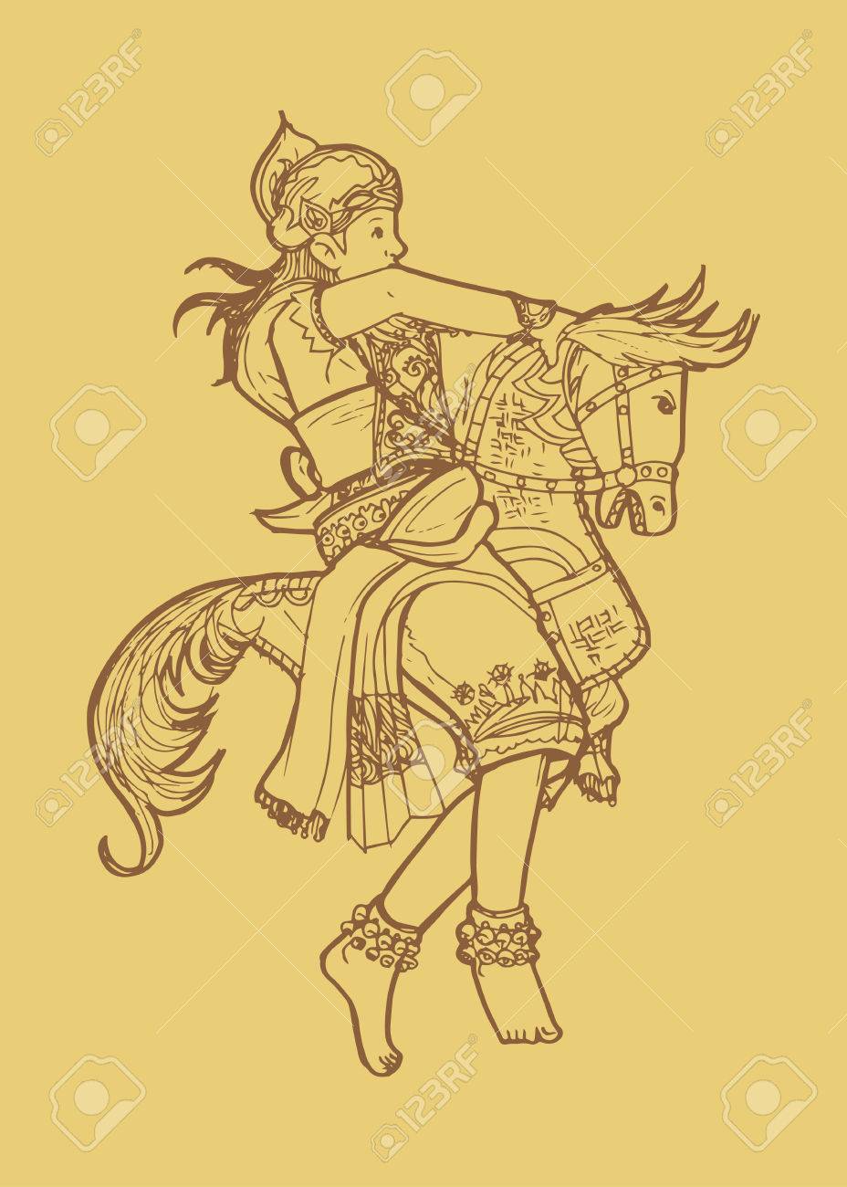 Detail Kuda Lumping Vector Nomer 12