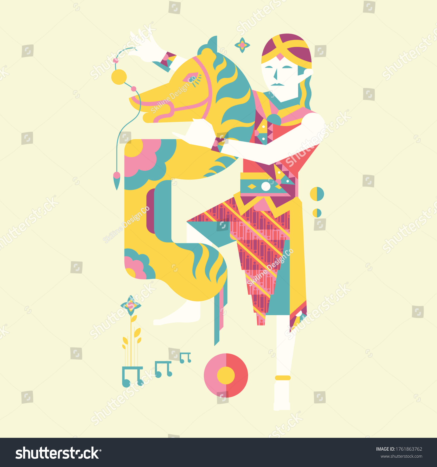 Detail Kuda Lumping Vector Nomer 21