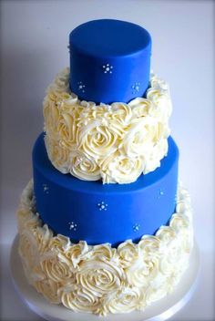 Detail Kue Pengantin 3 Tingkat Warna Biru Nomer 37