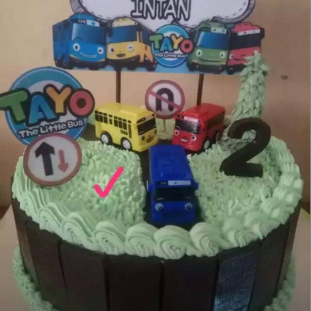 Detail Kue Tart Gambar Tayo Nomer 25