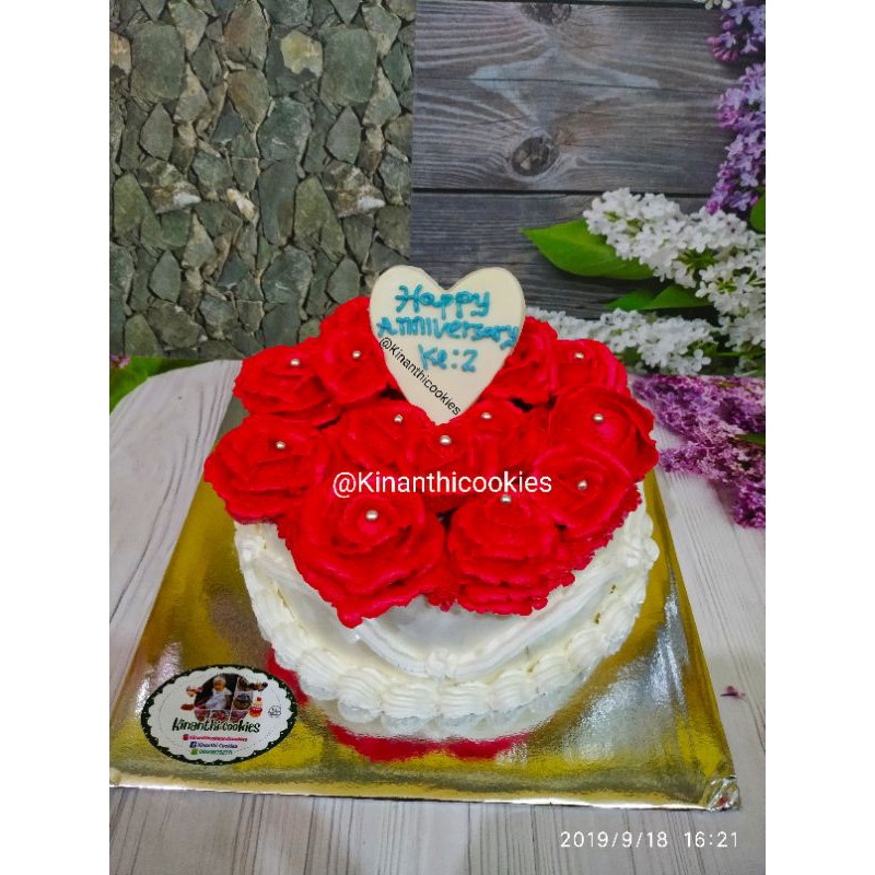 Detail Kue Tart Mawar Merah Nomer 2
