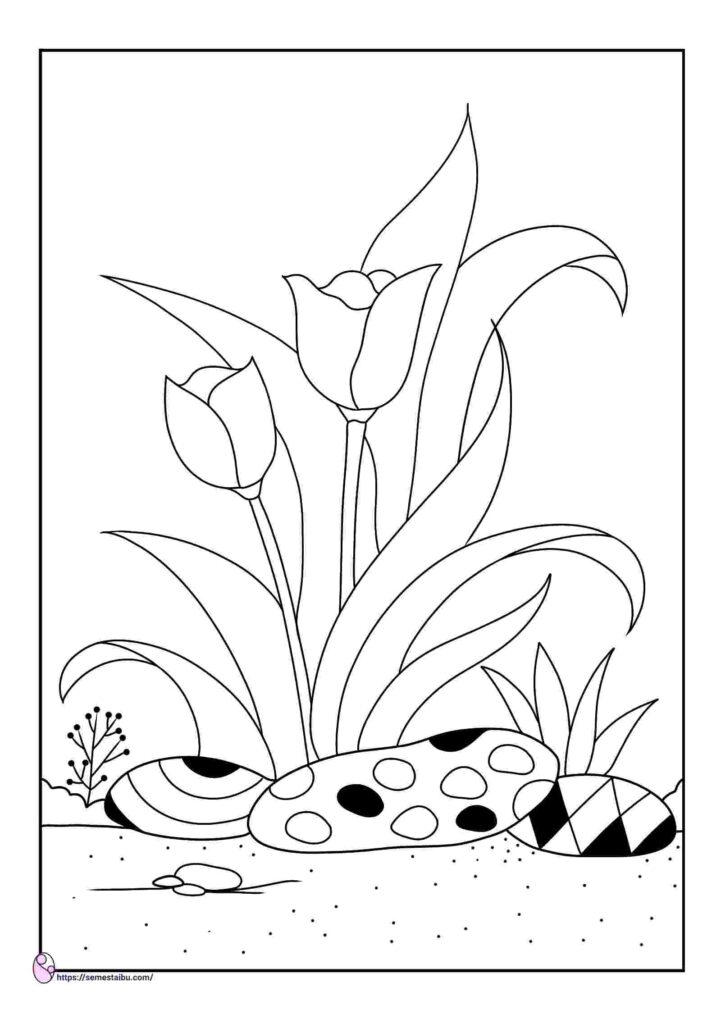 Detail Mewarnai Gambar Bunga Nomer 43