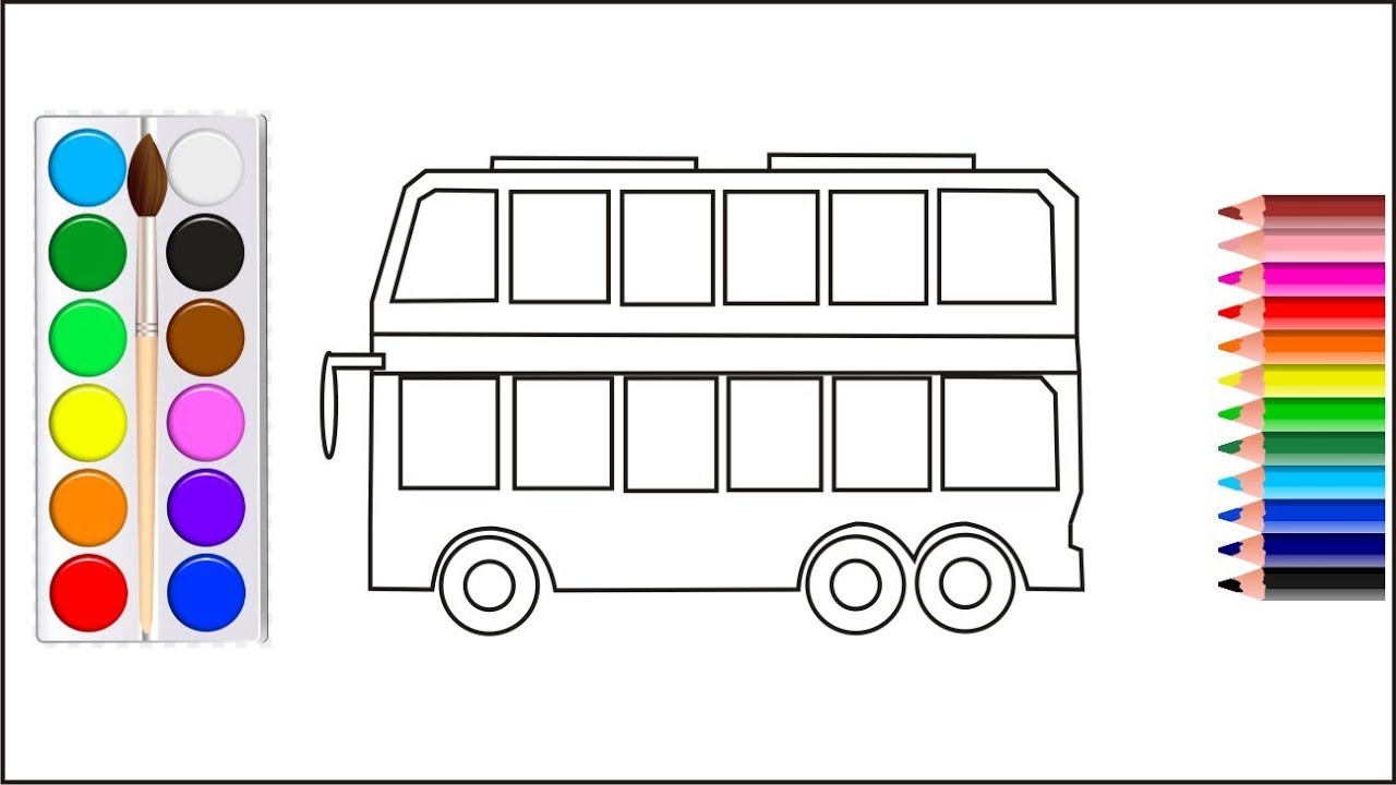 Detail Mewarnai Gambar Bus Nomer 28