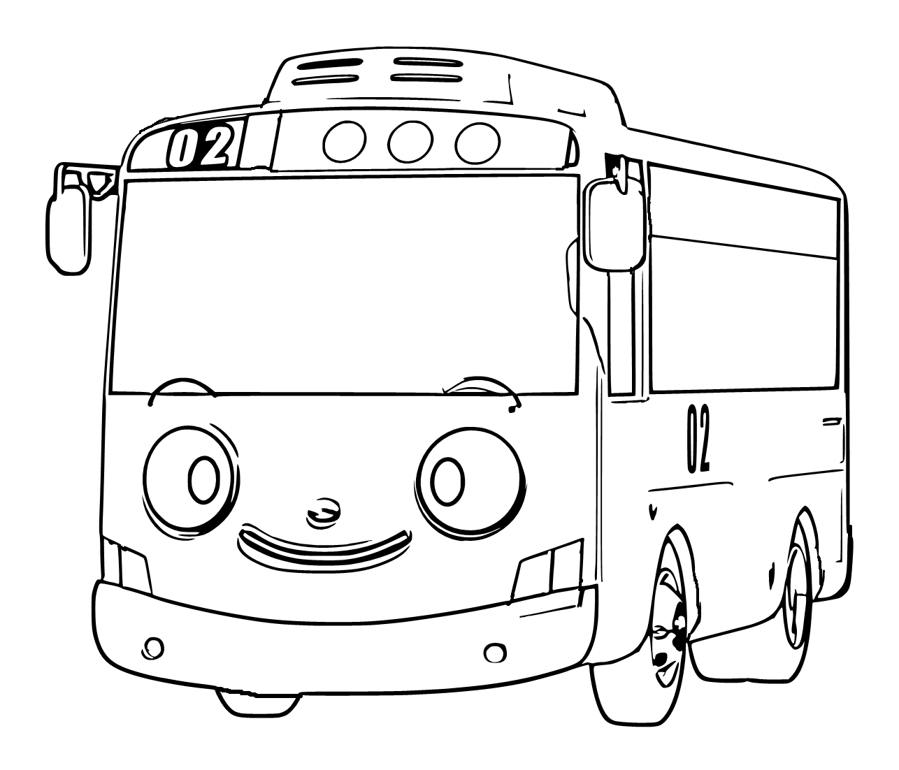 Detail Mewarnai Gambar Bus Tayo Nomer 16