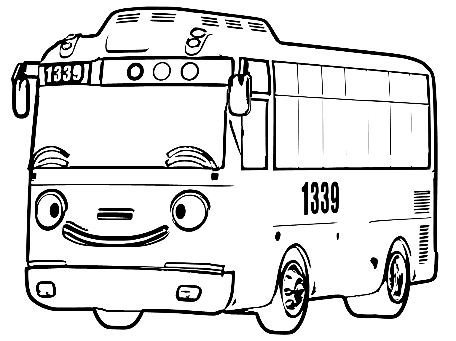 Detail Mewarnai Gambar Bus Tayo Nomer 7