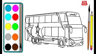 Detail Mewarnai Gambar Bus Tingkat Nomer 6