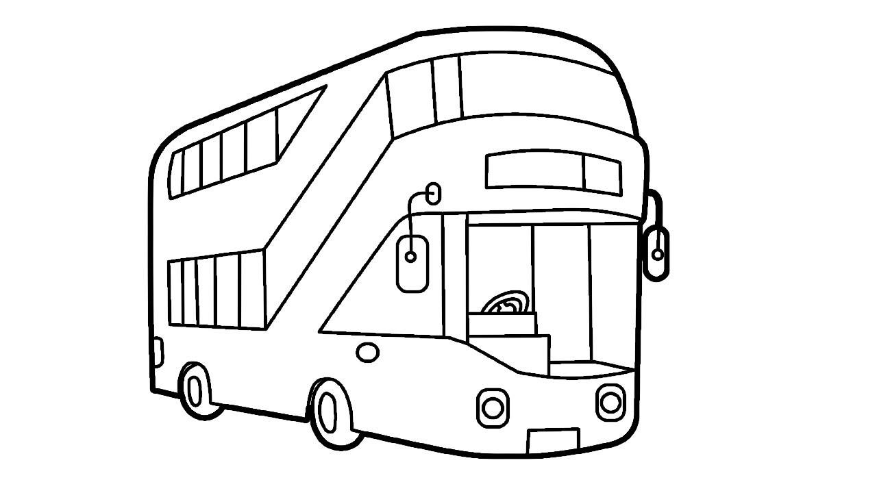 Detail Mewarnai Gambar Bus Tingkat Nomer 10