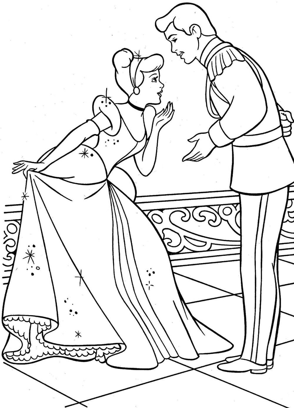 Detail Mewarnai Gambar Cinderella Nomer 16
