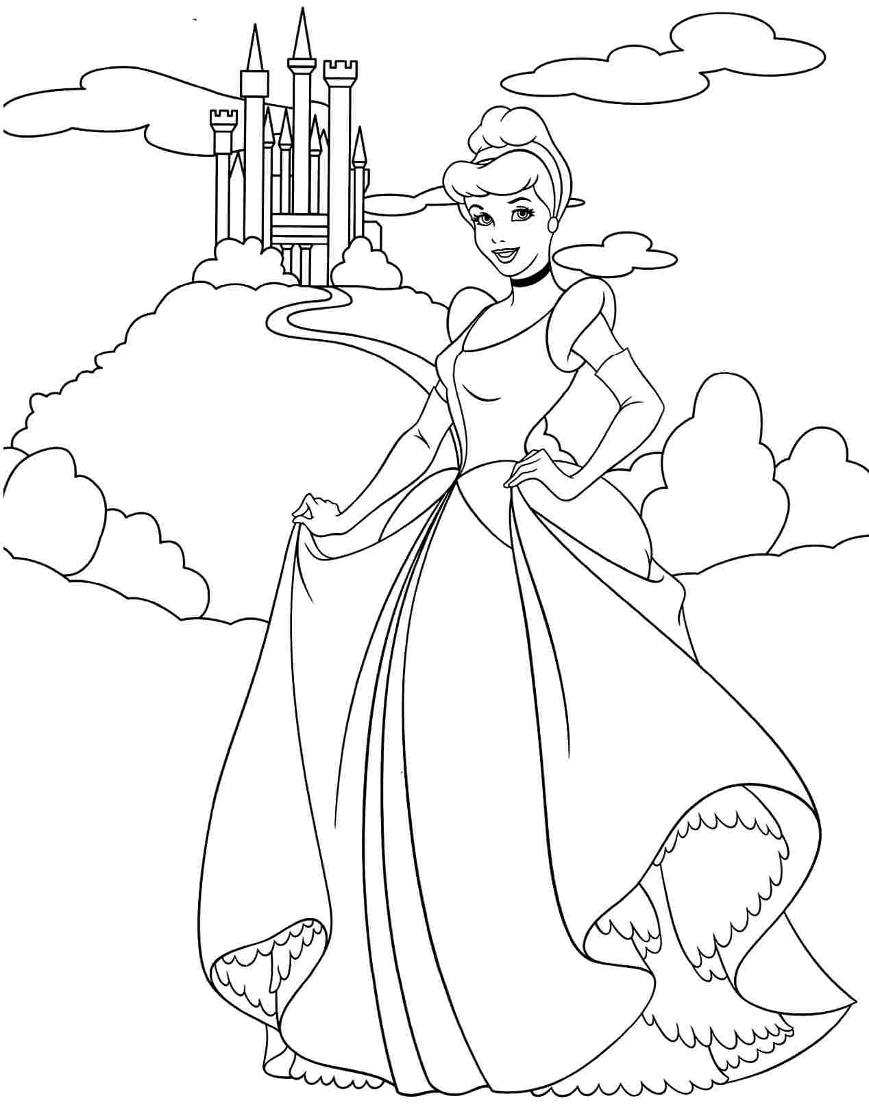 Detail Mewarnai Gambar Cinderella Nomer 26