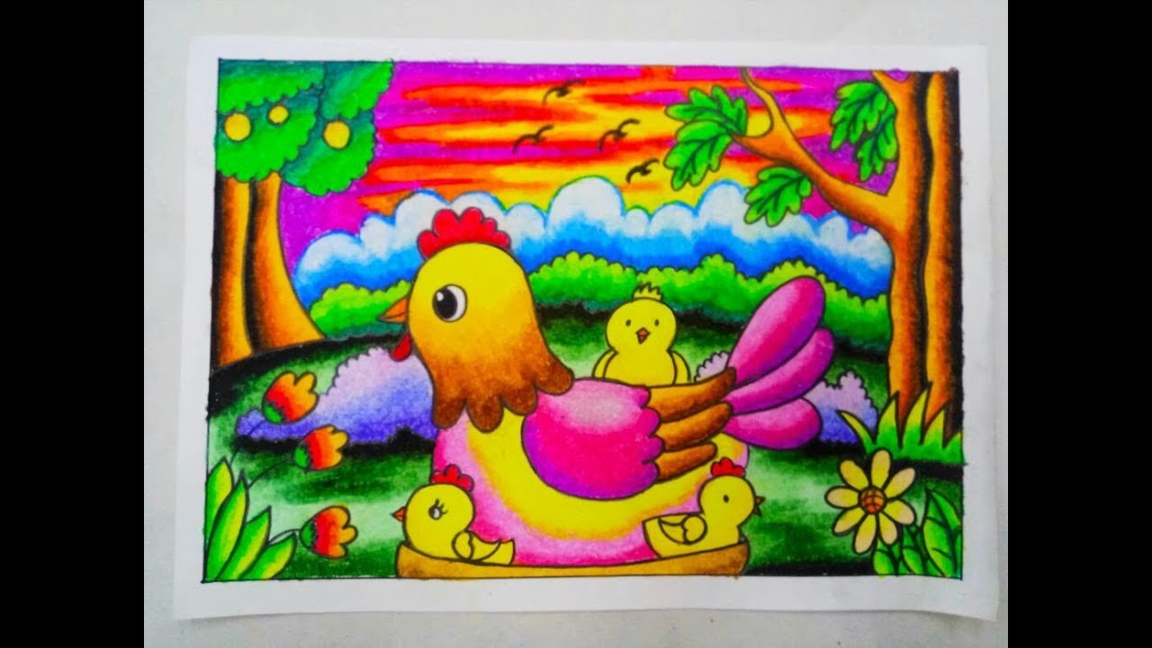 Detail Mewarnai Gambar Dengan Crayon Nomer 3