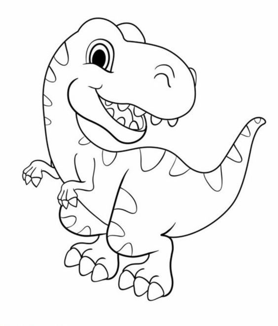 Detail Mewarnai Gambar Dinosaurus Kartun Nomer 13