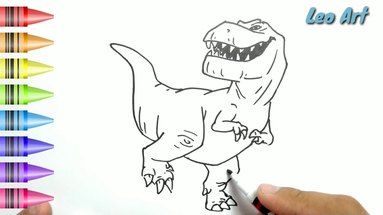 Detail Mewarnai Gambar Dinosaurus Kartun Nomer 37