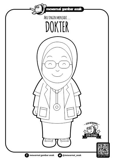 Detail Mewarnai Gambar Dokter Untuk Anak Tk Nomer 10