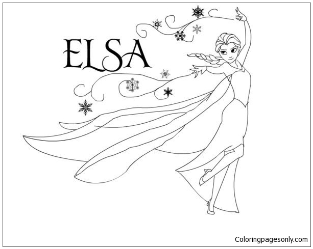 Detail Mewarnai Gambar Elsa Nomer 14