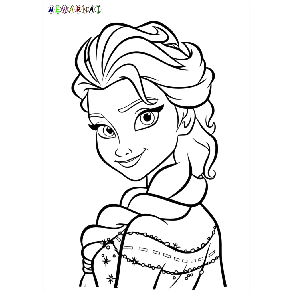 Detail Mewarnai Gambar Elsa Nomer 34