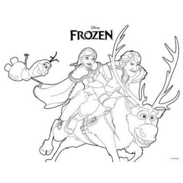 Detail Mewarnai Gambar Frozen Hitam Putih Nomer 42